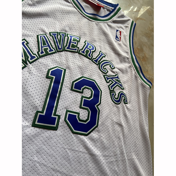 Camiseta Dallas Mavericks Steve Nash #13 Mitchell & Ness 1998-99 Blanco
